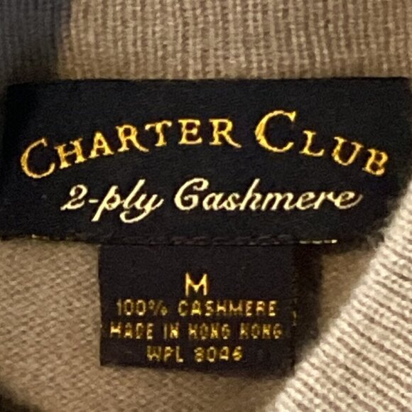 Charter Club 2-Ply Cashmere Mock Neck Sweater Sz M Blue/Purple #320B - Picture 6 of 7